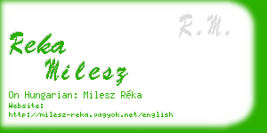 reka milesz business card